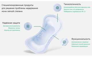 Урологические прокладки размерный ряд